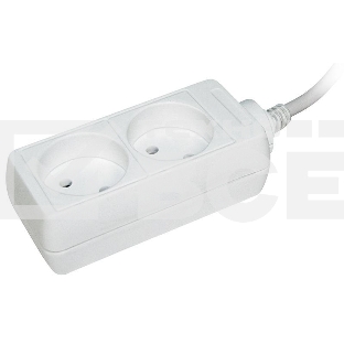 Удлинитель 2х3м без заземл. 10А IP20 У2 2P 2х0.75 ИЭК WYP10-06-02-03-N
