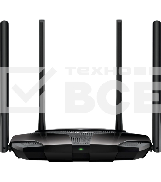 Двухдиапазонный роутер MERCUSYS AX3000 Wi-Fi 6, до 574 Мбит/с на 2,4 ГГц + до 2402 Мбит/с на 5 ГГц,4 фиксированные внешние антенны, 3 гигабитных порта LAN, 1 гигабитный порт WAN