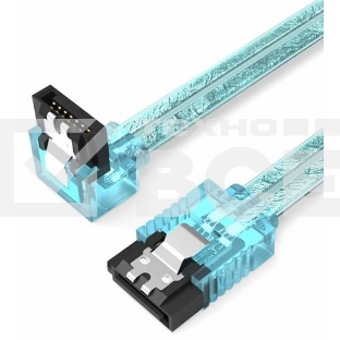 Кабель Vention SATA 3 M/SATA 3 M угол 90 с защелками, голубой - 0.5 м Кабель Vention SATA 3 M/SATA 3 M угол 90 с защелками, голубой - 0.5 м