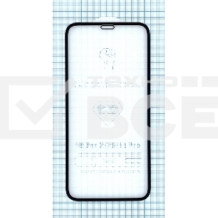 Защитное стекло 6D для Apple iPhone X/XS черный