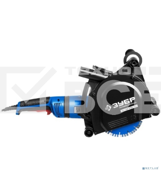 Штроборез ЗУБР ЗШ-П45-2100 ПВТК глуб. 45 мм, 180 мм, подключ. пылесоса, плавный пуск, 2100 Вт