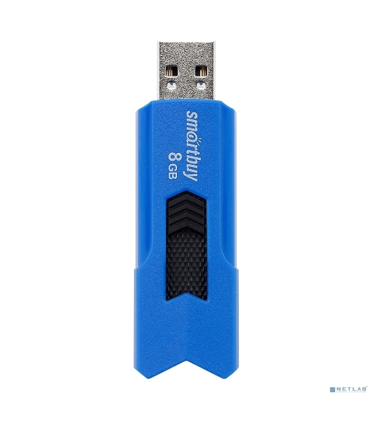 Флешка USB Smartbuy STREAM Blue (SB8GbST-B), 8Gb, USB 2.0, R/W 25/15, синий/черный