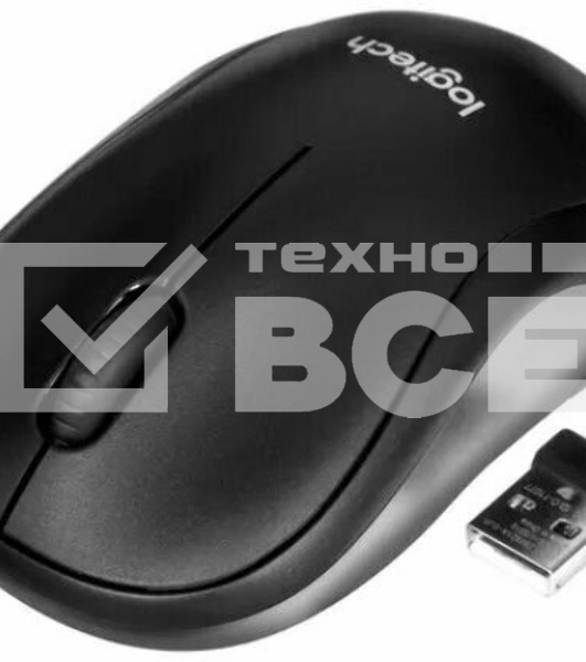 Мышь беспроводная Logitech B220 Silent черный, 1000 dpi, радиоканал, USB, кнопки - 3