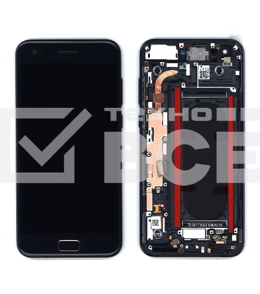 Дисплей для Asus ZS551KL с рамкой, серый