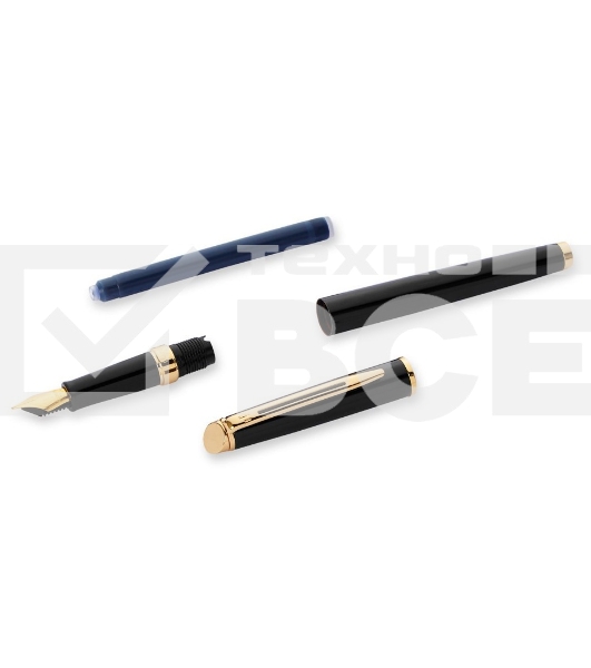 Ручка перьевая Waterman Hemisphere (CWS0920710) Matte Black GT F сталь нержавеющая подар.кор.
