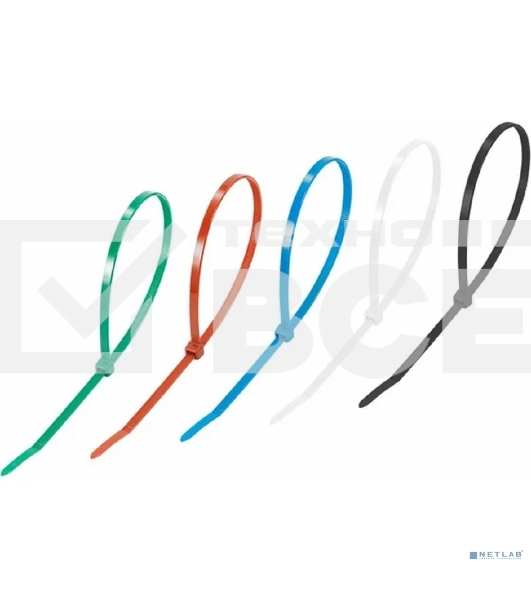 Хомут кабельный Rexant 4.8х300 нейл. разноцвет. (уп. 25 шт)