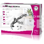 Кронштейн для мониторов Ultramounts UM731 черный 17'-35' макс.16кг крепление к столешнице поворот и наклон, фото17