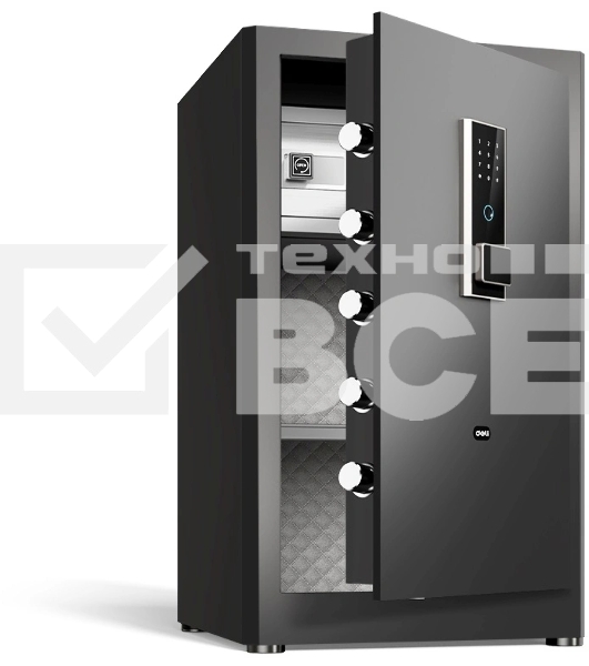 Сейф Deli ET597 800x480x420 мм, электронный/ключевой/биометрический, чёрный