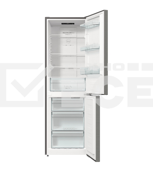 Холодильник Gorenje NRKE62XL серебристый металлик двухкамерный 203/99л морозилка снизу, No Frost