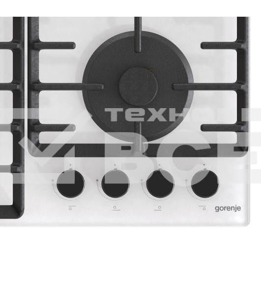 Газовая варочная панель Gorenje GT642SYW, 4 конфорки, закаленное стекло, белый