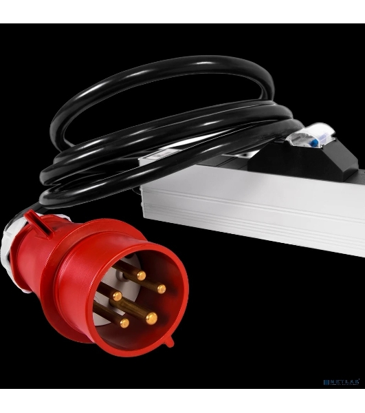 Вертикальный блок розеток REM Rem-3x32, 3 фазы 32A, 6 авт, инд, 24 S, 1820 мм, IEC 309, шнур 3 м R-3x32-24S-A-I-1820-3-3P(N)