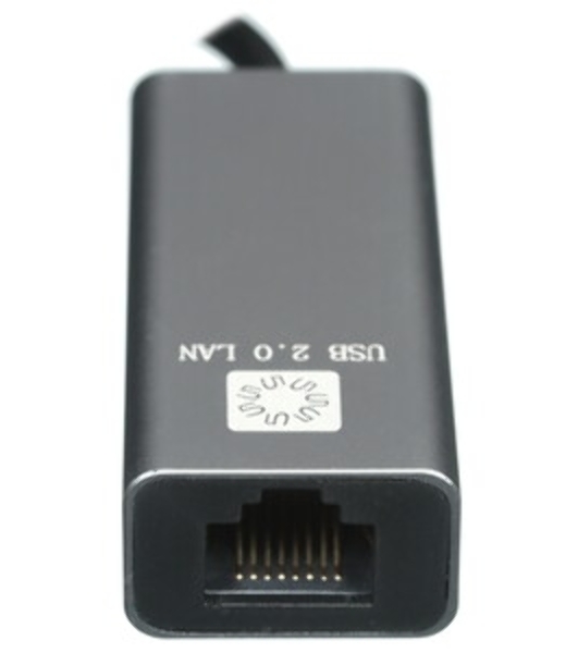 Кабель-адаптер 5bites UA2-45-15BK USB2.0, RJ45 100MB, AL, серый