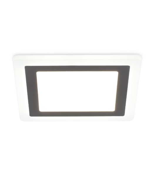 Встраиваемый cветодиодный светильник с подсветкой Ambrella light DCR396 18W+6W 4200K+4200K 220-240V 245*245*20 (A210*210)