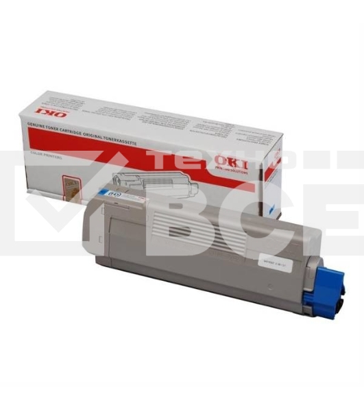 Картридж лазерный Oki C612 голубой 6K