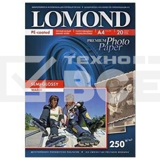 Фотобумага ПРЕМИУМ для стр.печати LOMOND 250 г/м2 односторонняя Semi-Glossy Warm 10х15см(20л)