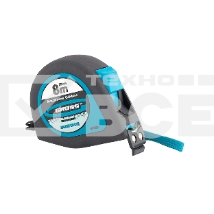 Рулетка Gross 31104 ''ergonomisch'' 8 м x 25 мм магнитный обрезиненный зацеп