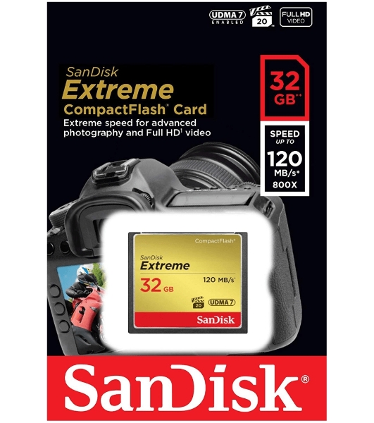Флеш карта CF 32GB SanDisk Extreme 120MB/s