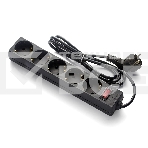 Удлинитель ExeGate EC-5-5B (EX279358RUS), черный, 5 м, евровилка с заземлением, 5 евророзеток с заземлением, 2200 Вт, фото 1
