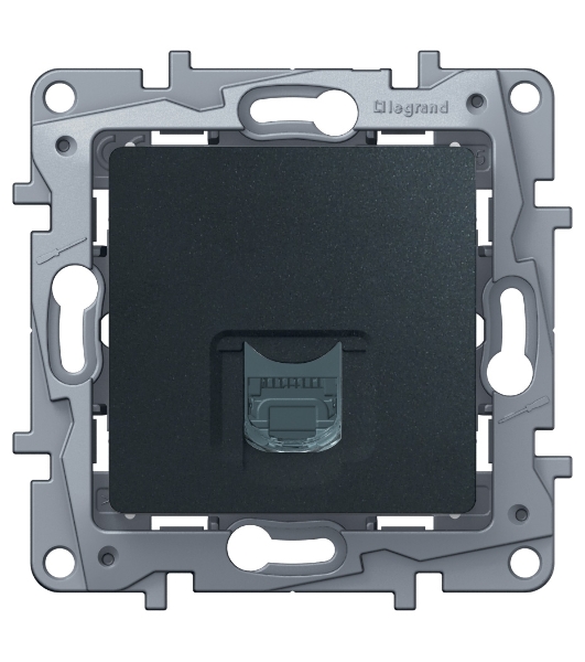 Розетка Legrand ETIKA RJ45 6 UTP антрацит 672653