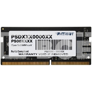 Оперативная память Patriot Signature, DDR4, 32GB (1x32 GB), 3200 MHz, CL22, SO-DIMM