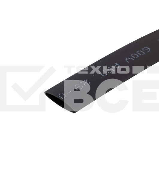 Трубка термоусаживаемая Rexant 8.0/4.0мм черный ролик 2.44м