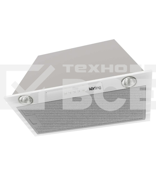 Встраиваемая вытяжка Korting KHI 6530 X / 60 см, 450 м3/ч, механическое управление, 3 режима, угольный фильтр в комплекте, нержавеющая сталь