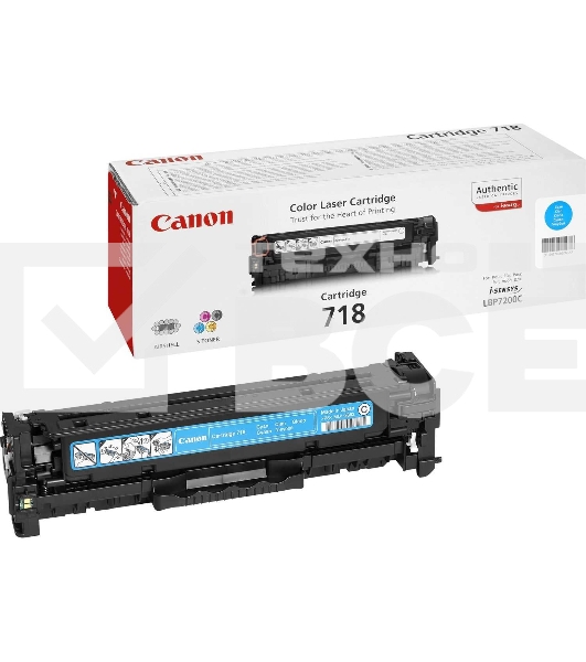 Картридж лазерный Canon Cartridge 718C (2661B002) голубой (2900 стр.) для Canon LBP7200/MF8330/8350
