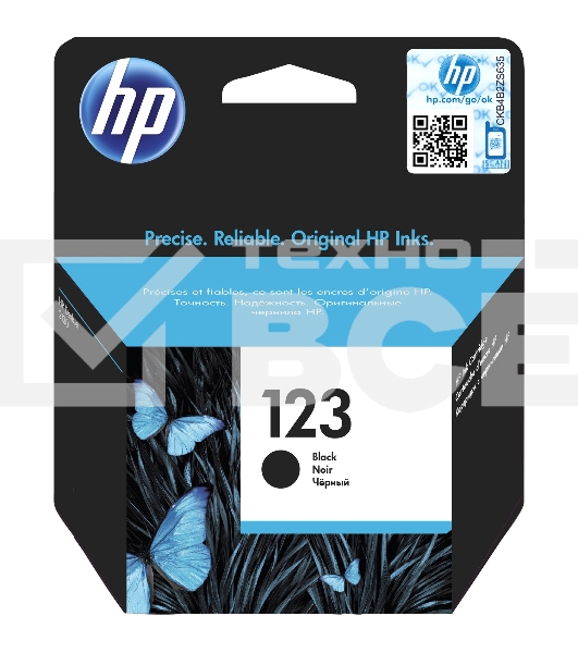 Картридж струйный HP 123 (F6V17AE) черный, 120 стр., для DeskJet 2130