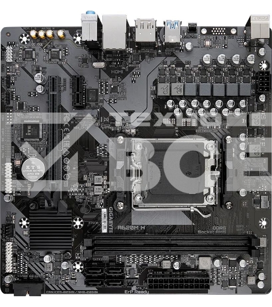 Материнская плата Gigabyte A620M H (V1.2), SocketAM5 AMD A620 2xDDR5 mATX AC`97 8ch(7.1) GbLAN RAID+VGA+HDMI