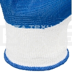 Перчатки полиэфирные с синим нитрильным покрытием, размер 9, 13 класс вязки Сибртех, фото2