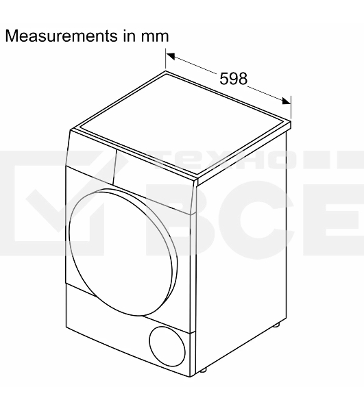 Сушильная машина Bosch Serie 4 WTN86202ME кл.энер.:A макс.загр.:8кг серебристый