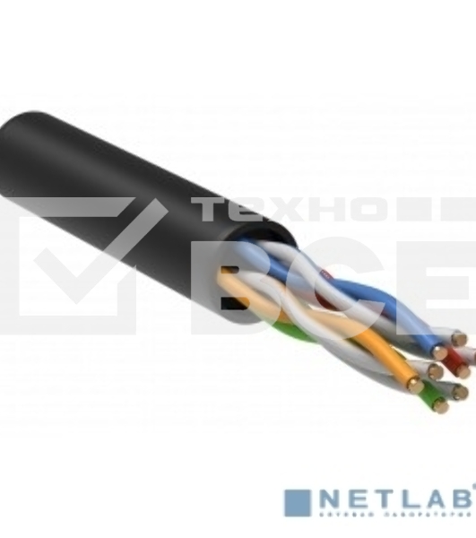 Витая пара U/UTP кат.5E 4x2x24AWG LSZH черный (305м) ITK LC3-C5E04-129