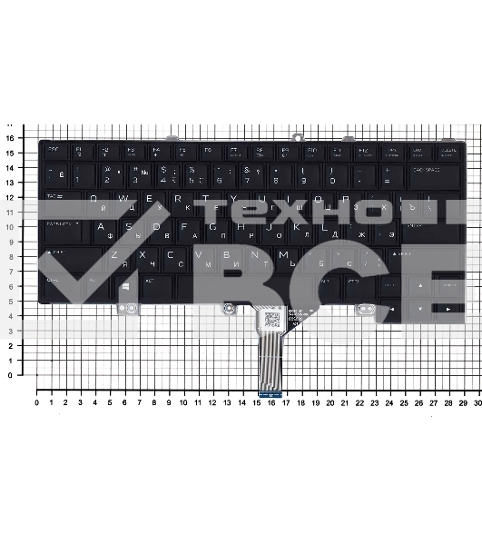 Клавиатура для ноутбука Dell Alienware 13 R3 15 R4 черная с подсветкой
