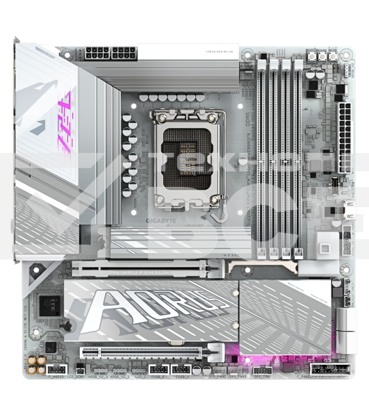 Материнская плата Gigabyte Z890M AORUS ELITE WIFI7 ICE, LGA 1851, Intel Z890, 4xDDR5, 4xSATA, 3xM.2, 1xPCIe 4.0 x4, 1xPCIe 5.0 x16, 1xDP, 1xUSB-C, 1x 2.5Gb LAN, 1xUSB-A 3.2 Gen 2, 4xUSB-A 3.2 Gen 1, 2x3.5 мм, TOSLINK, 7.1, 1xUSB4, mATX