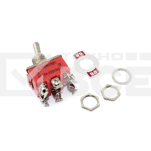 Тумблер E-TEN1321, 250V, 15A, 6 контактов, клеммы под винт, ON-ON