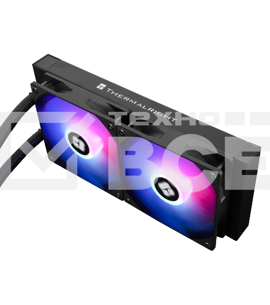 Система жидкостного охлаждения Thermalright Aqua Elite 240 V3 (240mm, Black, ARGB/ Fans: 2x120mm, 66.17CFM, 25.6dBA, 1500RPM/ Pump height 53mm, 23dBA, 3300RPM, Rad thickness 27mm/ S: 1700, 1200, 20XX, 115X, AM5, AM4)