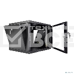 Шкаф телекоммуникационный настенный разборный ЦМО 9U (600 x 650) съемные стенки, дверь стекло, черный (ШРН-М-9.650-9005), фото3