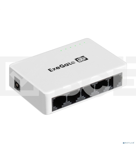 Коммутатор неуправляемый ExeGate EDES-1005C (5-портовый UTP 10/100Mbps, с функцией энергосбережения (Green Ethernet Technology), настольный)