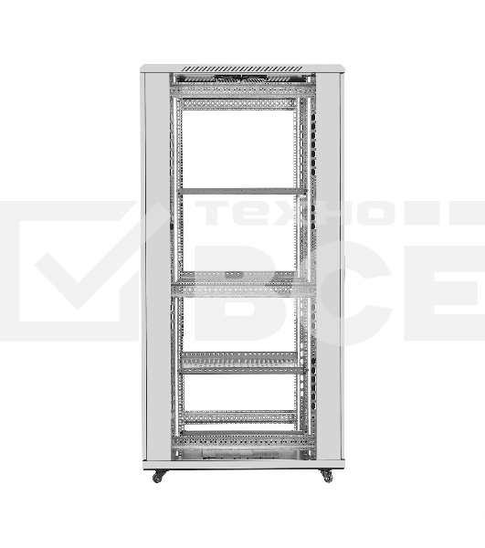 Шкаф телекоммуникационный 19' напольный 42U ExeGate EC-FS-42U.600.1000.G.V.GREY (19”, 42U, 600x1000x2054mm (ШхГхВ), передняя дверь закаленное стекло, задняя перфорированная дверь, съемные боковые панели, пыле- и влагозащита IP20, встроенный вентиляционный модуль, 1 полка в комплекте, светло-серый RAL 7035, 3 коробки)