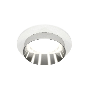 Комплект встраиваемого светильника Ambrella light XC6512022 SWH/PSL белый песок/серебро полированное MR16 GU5.3 (C6512, N6132)