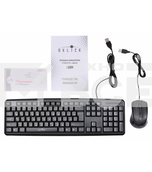 Клавиатура + мышь Oklick 600M black USB