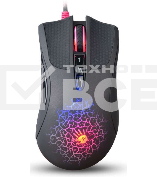 Мышь проводная A4Tech Bloody A90 черный, 6200 dpi, USB, кнопки - 8