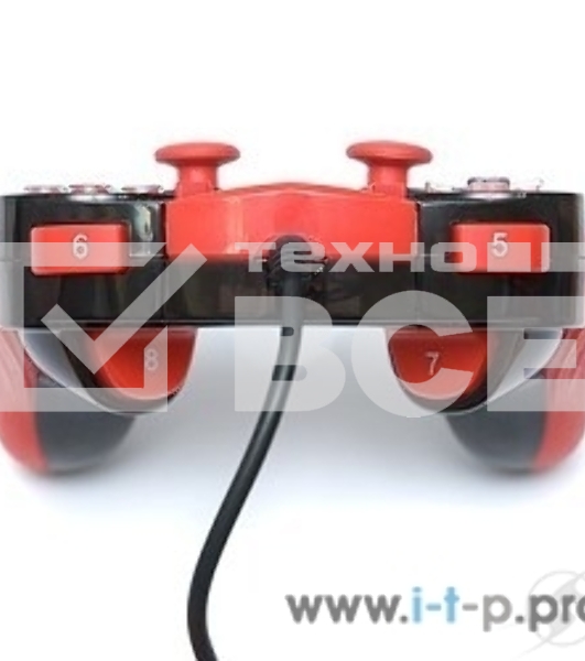 Геймпад Dialog Action GP-A15, черно-красный, вибрация, 12 кнопок, USB