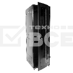 Шкаф телекоммуникационный напольный 42U (600x1000) дверь стекло (3 места), черный, фото2