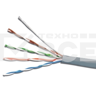 Кабель сетевой UTP 4 Pair AWG 24 CCA cat5E 100м серый