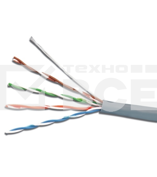 Кабель сетевой UTP 4 Pair AWG 24 CCA cat5E 100м серый