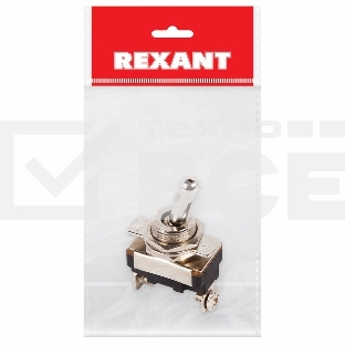 Тумблер 220V 10А (2c) ON-OFF однополюсный  Mini  (ASW-23)  Rexant Индивидуальная упаковка 1 шт