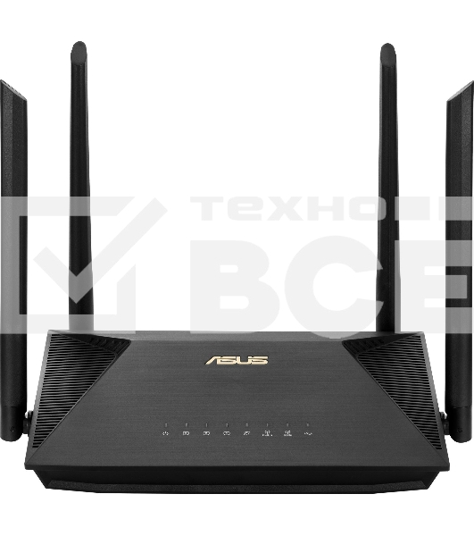 Роутер ASUS RT-AX53U  802.11b/g/n/ac/ax, до 574 + 1201 Mbps, 2,4 + 5 гГц, 4 антенны, USB