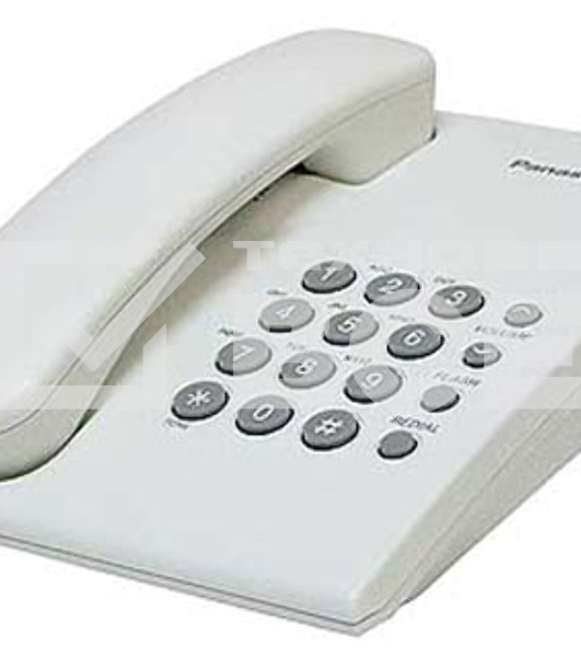 Телефон проводной Panasonic KX-TS2350RUW белый {повтор номера, регул-ка громкости, кр.на стену}