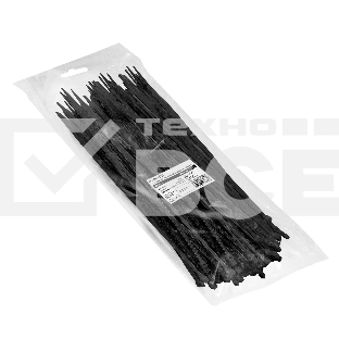Стяжка (хомут) нейлоновая ExeGate EX293138RUS CV66-450x7.5B (нейлон 6.6, 450x7.5мм, неоткрывающаяся, halogen free, -40°C - +85°C, черная, 100 шт)